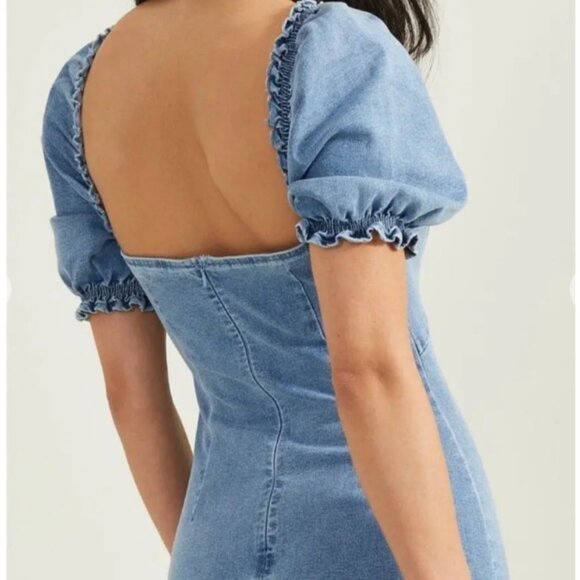Altar'd State Denim Ellie Dress NWT Size Medium - Picture 2 of 7